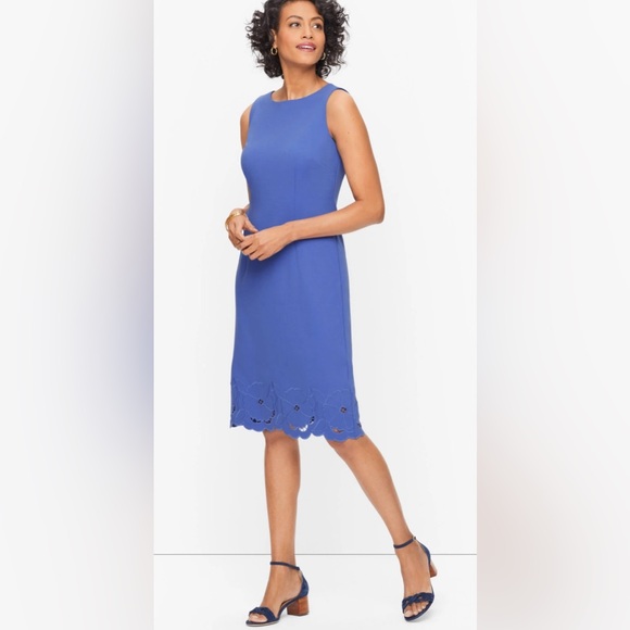 Talbots Women's Sheath Dress Size 8 Sleeveless Back‎ Zipper Knee Length Purple - Picture 1 of 8